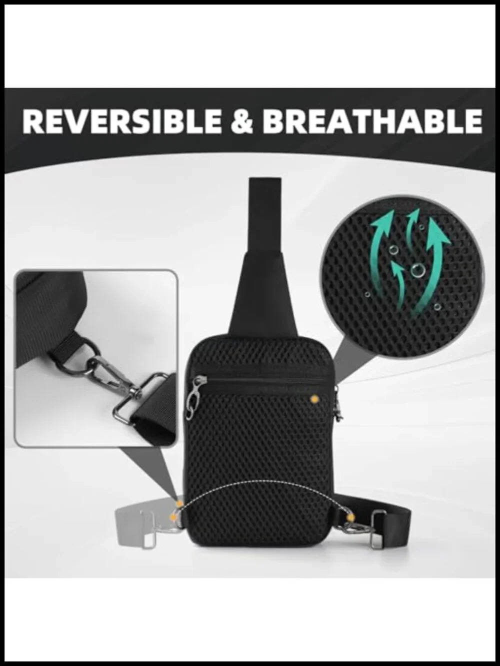 RFID Anti Theft Crossbody Sling Bag for Travel with Zipper Lock Water Resistant
